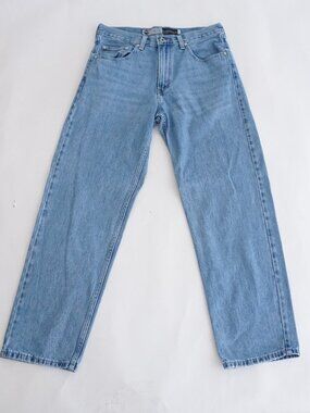 Levi's SilverTab Blue Light Wash High Rise Straight Leg Streetwear Jeans 32x32